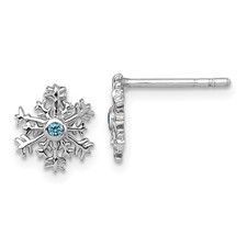 Sterling Snowflake Earrings Q006453942