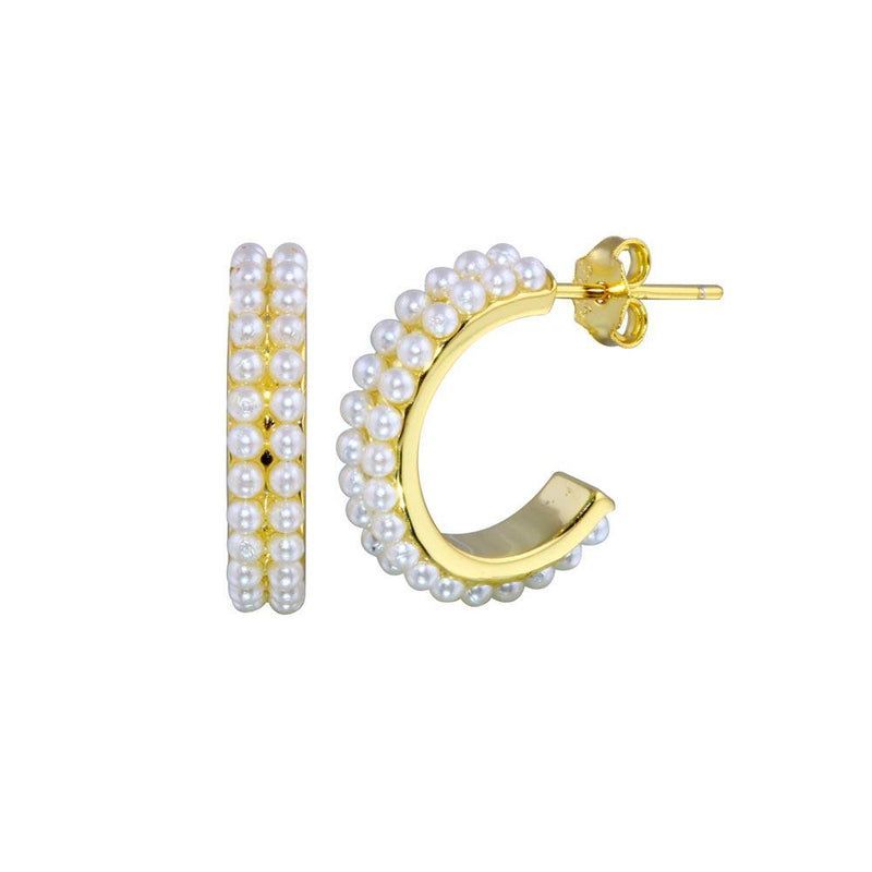 Yellow Pearl Earrings SIL310335