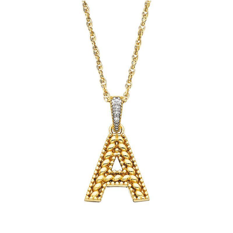 Yellow Initial Pendant BER6356501