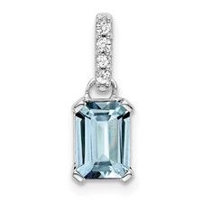 Aquamarine & Diamond Pendant Q002301015
