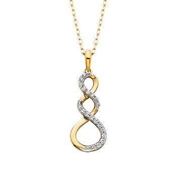 Twisted Diamond Pendant BER1601096