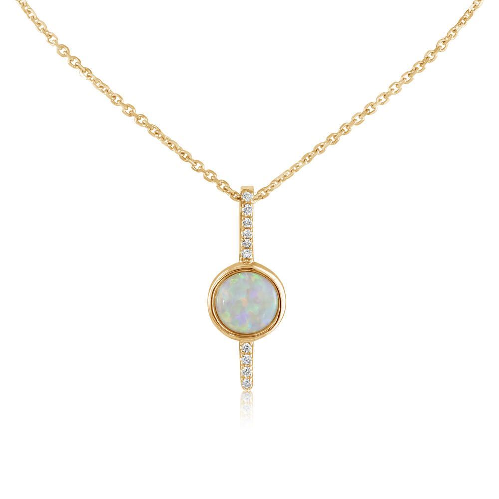 Austrian Opal & Diamond Pendant FF02301069