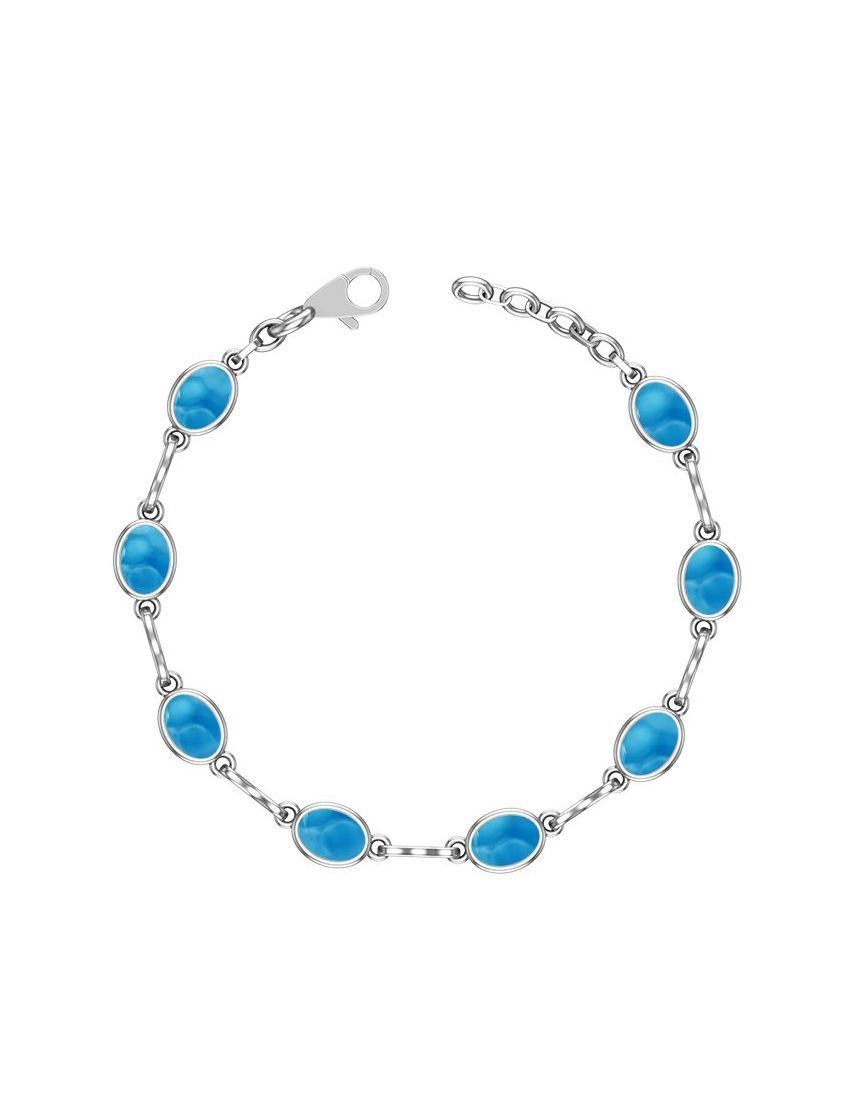 Sterling Larimar Bracelet SAN240106