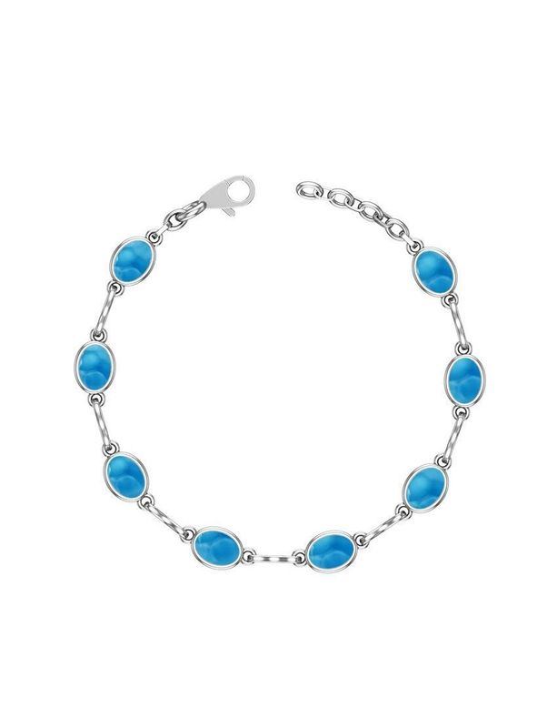 Sterling Larimar Bracelet SAN240106
