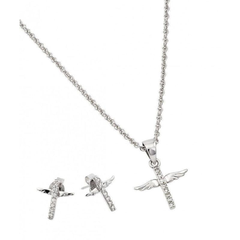 Sterling Cross Set SIL625858