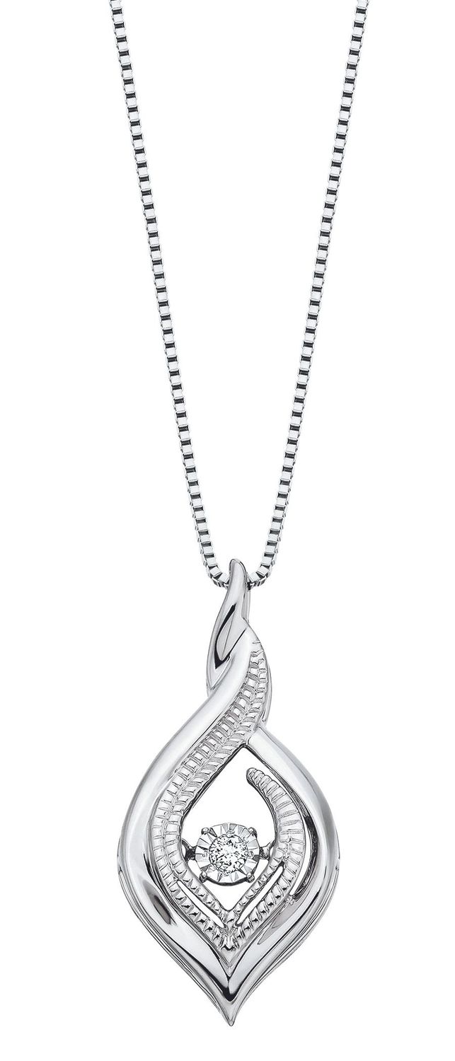 Sterling Floating Diamond Pendant BER1601134 Sterling Floating Diamond Pendant BER1601134