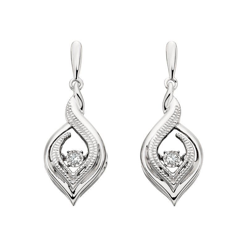 Sterling Floating Diamond Earrings BER150800