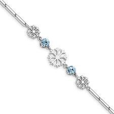 Sterling Snowflake Bracelet Q006102348