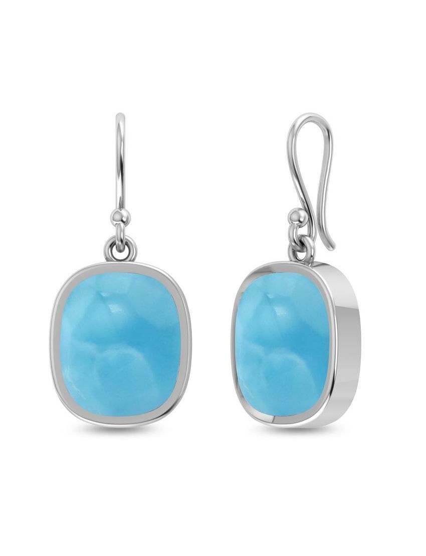 Sterling Larimar Earrings SAN210543