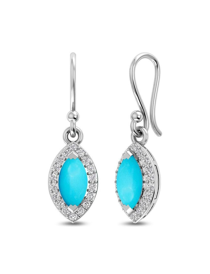 Sterling Turquoise Earrings SAN210552