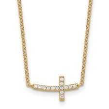 Yellow Cross Necklace Q006201233
