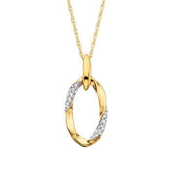 Yellow White Sapphire Pendant BER2301166
