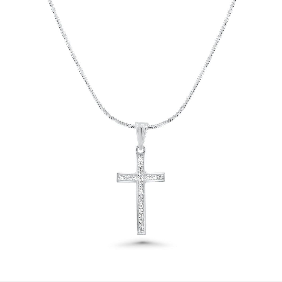 Sterling Moissanite Cross Pendant SIL6356822