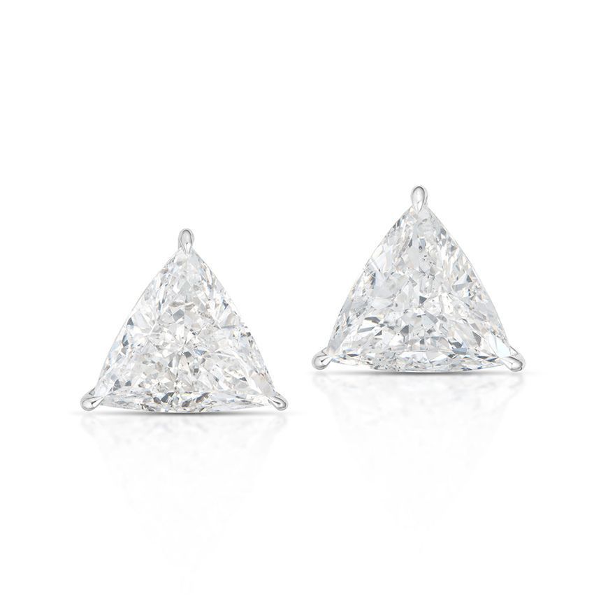Sterling Trillion Cut Earrings SR06454238