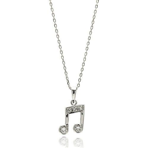 Sterling Music Note Pendant SIL6356864