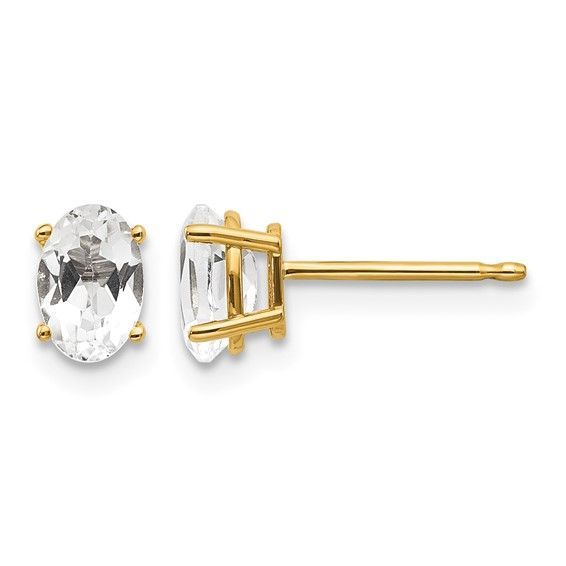 Gold Stud Earrings Q00210566