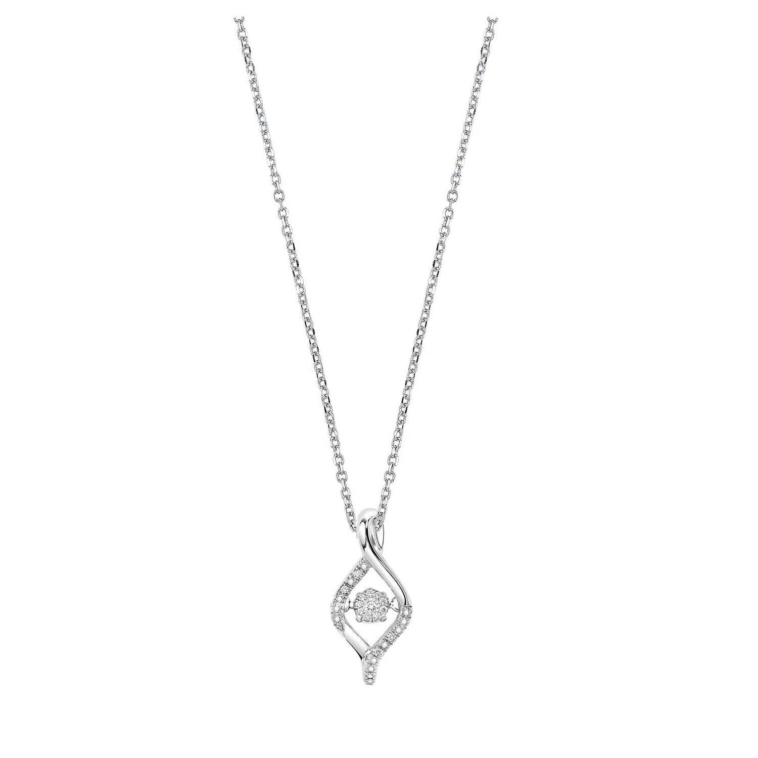 Sterling Floating Diamond Pendant PG06356892