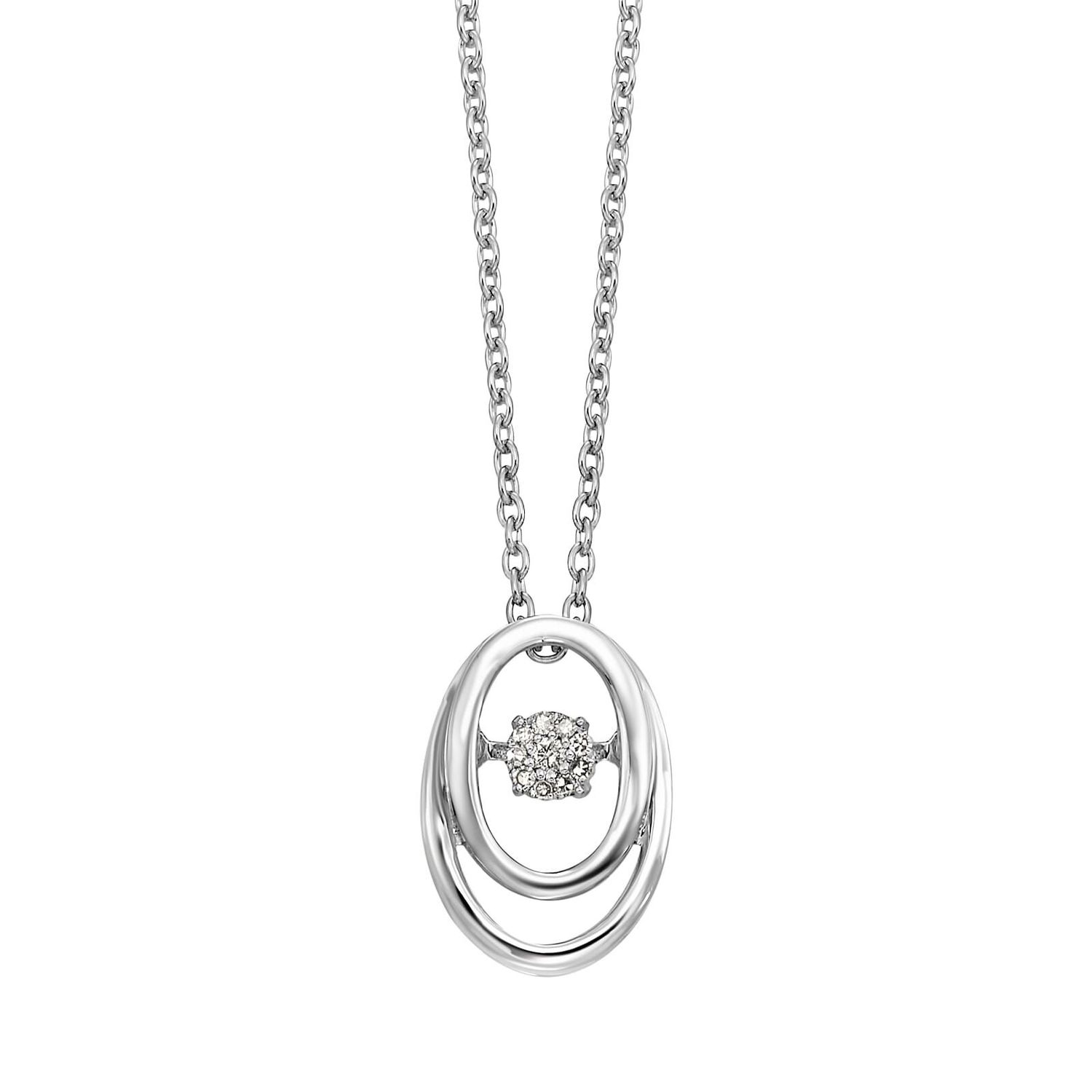 Sterling Floating Diamond Pendant PG06356891