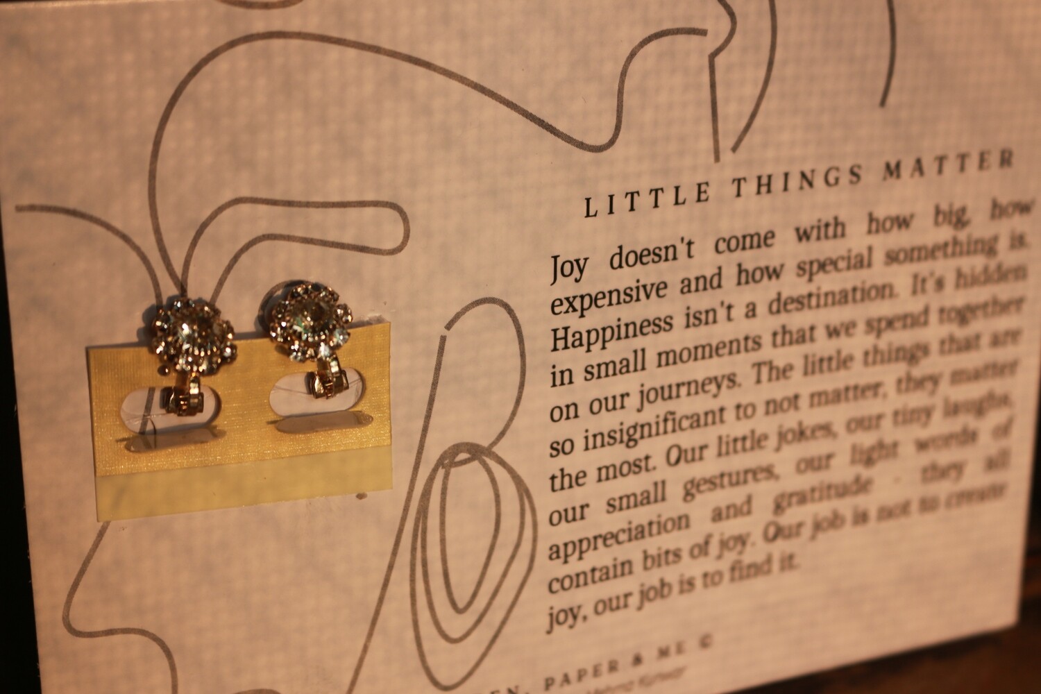 Shining Flower Clip Earrings