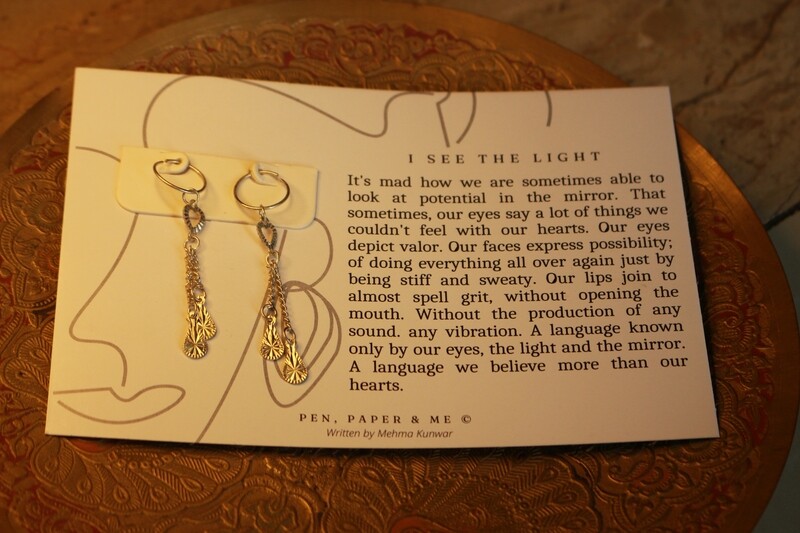 Tiny Silver Hearts Dangling