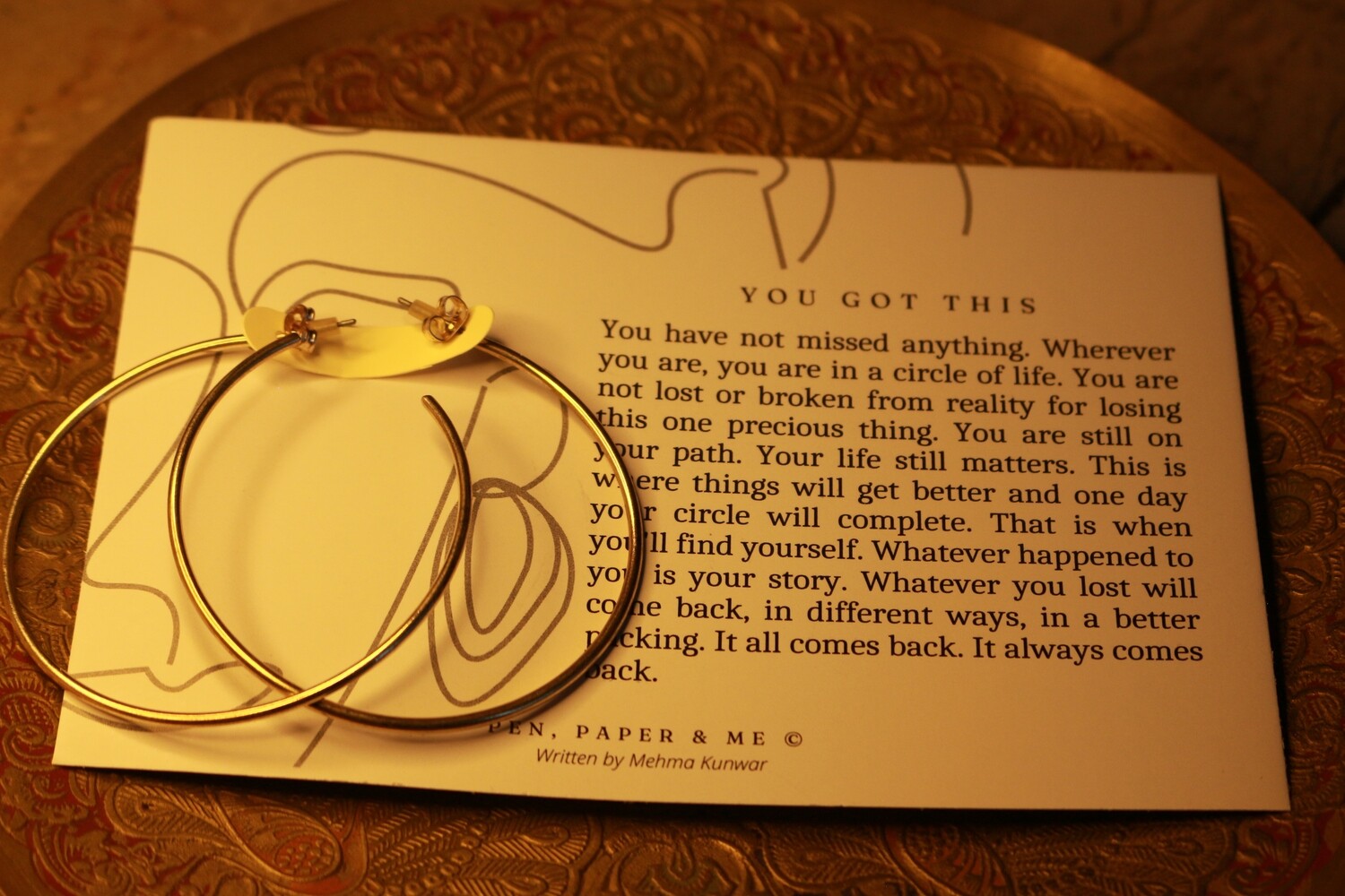 Incomplete Large Hoops Golden