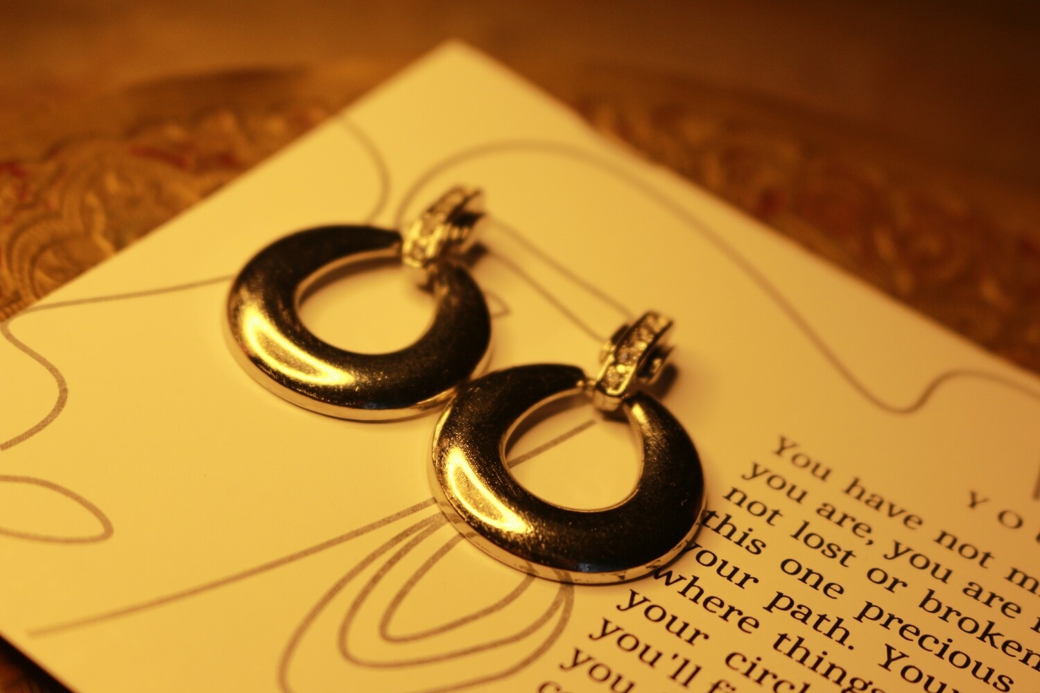 Silver Thick Hoops