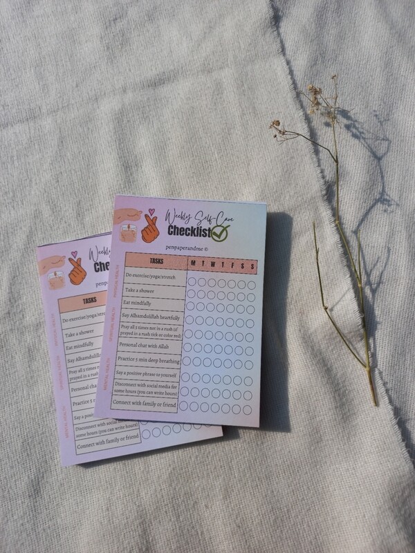 Self-care Weekly Checklist