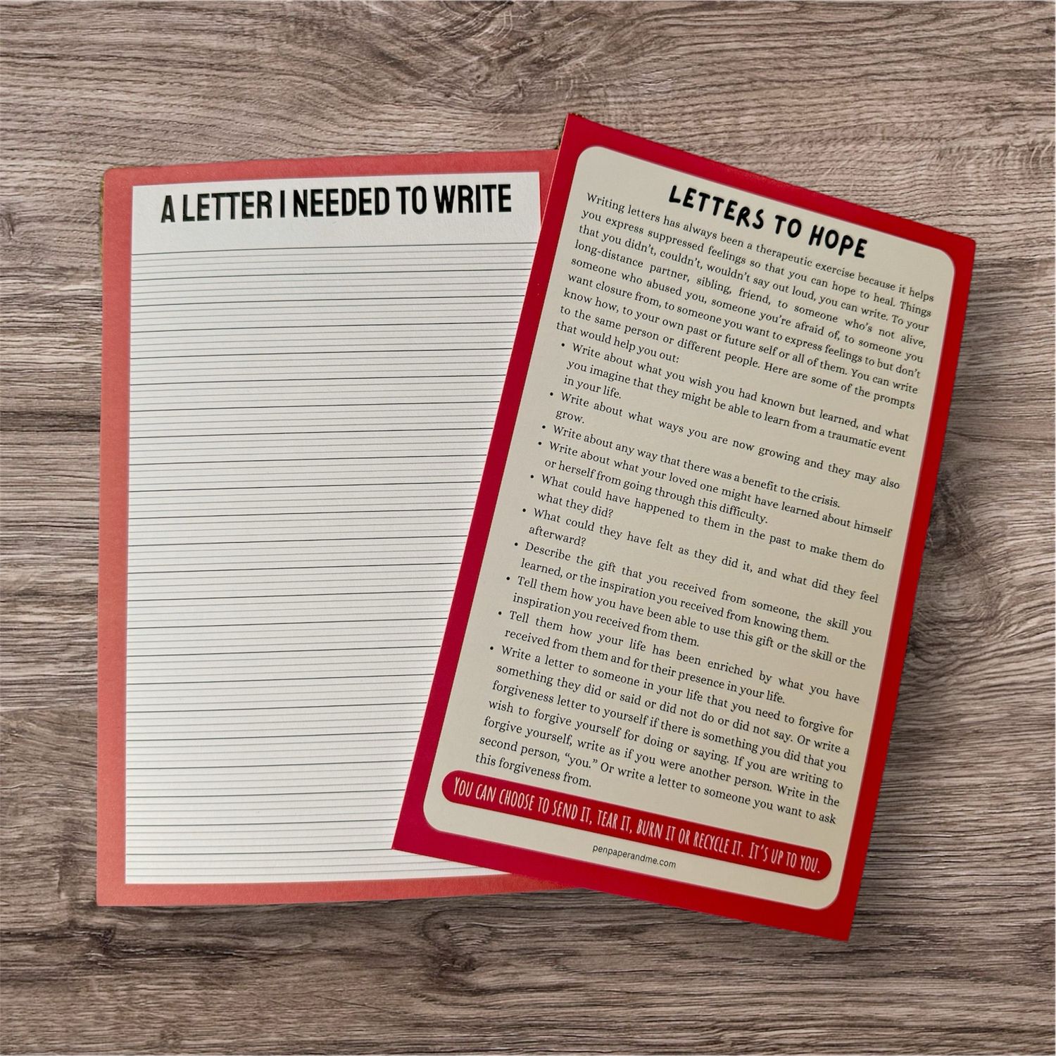“Letters To Hope” notepad