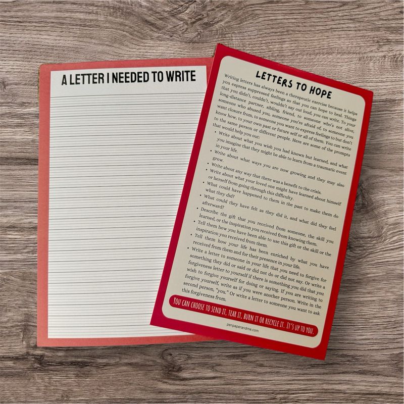 “Letters To Hope” notepad