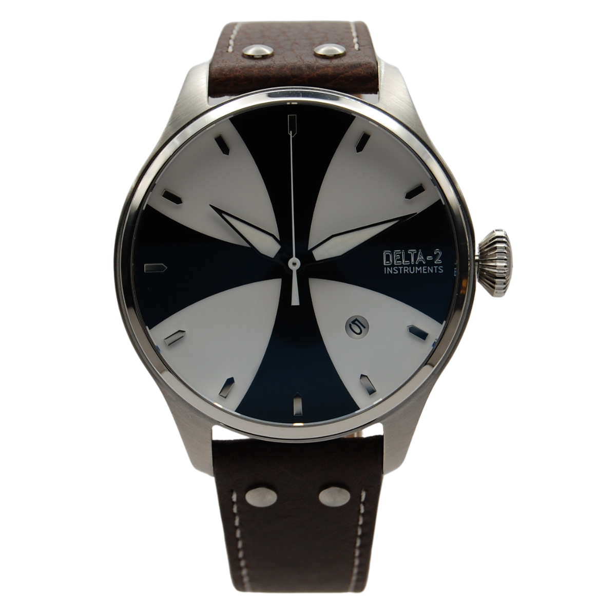 Montre automatique DELTA-2 Luftwaffe, cadran émaillé noir avec cocarde allemande, inspirée de l’aviation militaire de la Seconde Guerre mondiale.