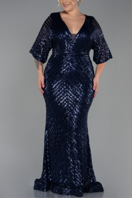 Plus Size Sequin Formal Gowns, Elegant Mother of the Bride Dress - Mermaid Prom Dress for Wedding Guest, Sparkling Wedding Outfit, 12-32, Free Shipping the USA