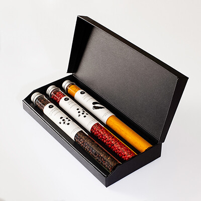 Coffret 3 tubes - Poivres & Baies de Madagascar