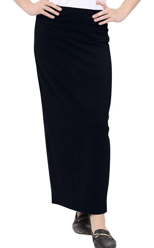 Black Loose Fit Skirt (Below the Knee)