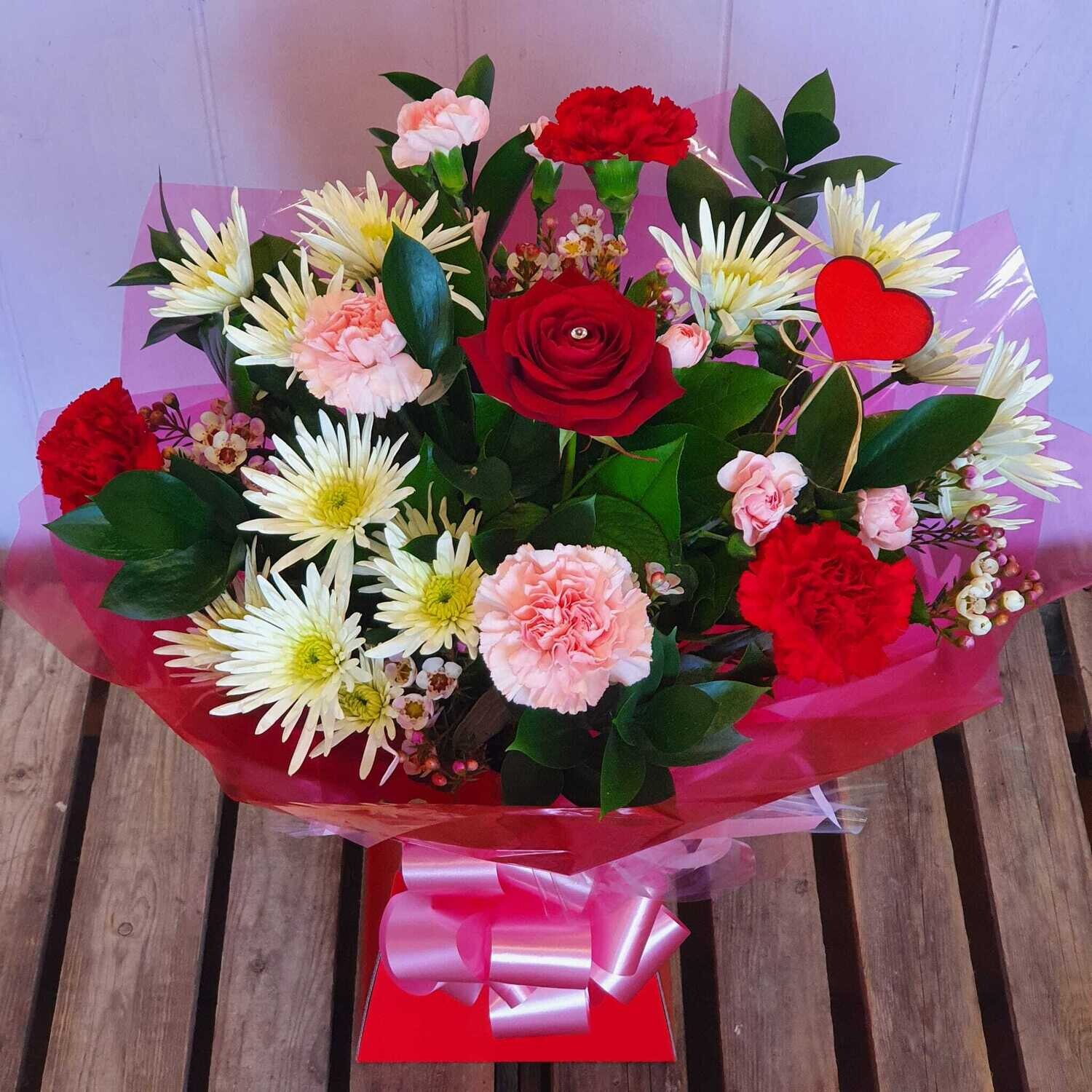 Valentines Florist Choice Hand-tied