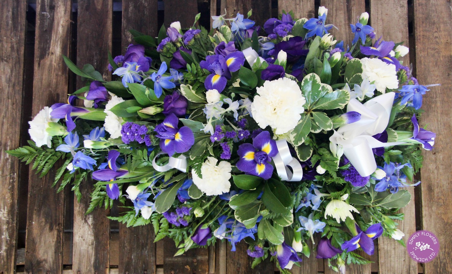 Single Ended Spray - Blue Purple and White