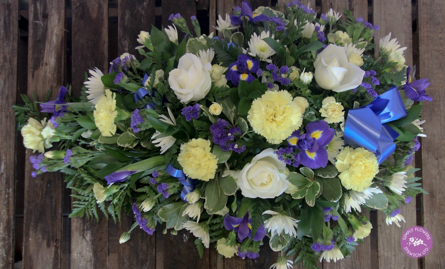 Single Ended Spray - Yellow Purple and White