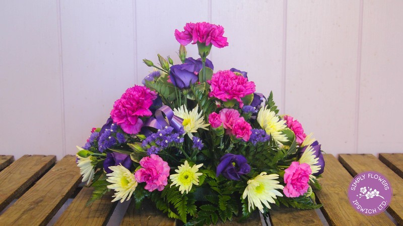 Posy - Cerise Purple and White