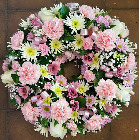 Pink and White Wreath