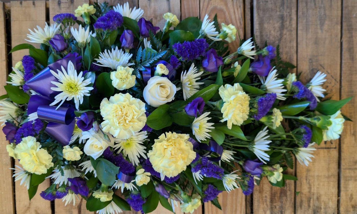 Single Ended Spray - Yellow Purple and White