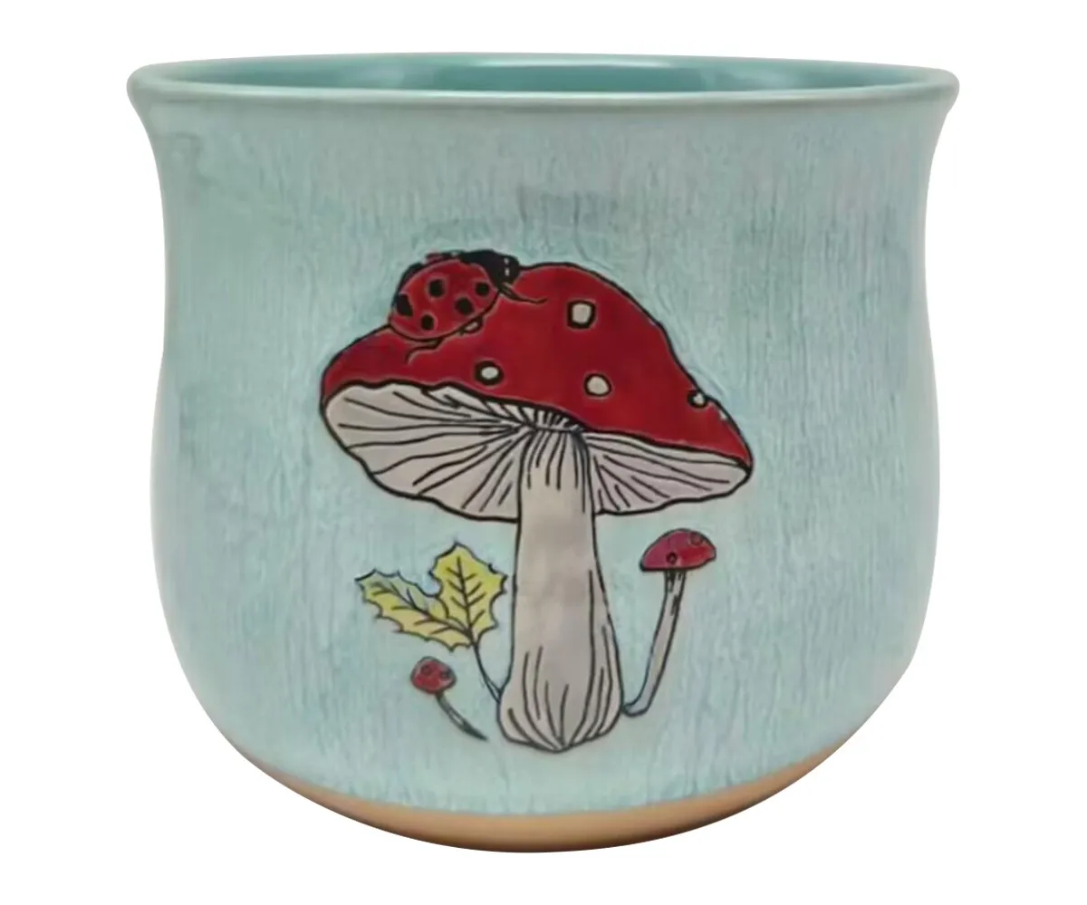 Blue Forest Mushroom 6.5&quot; Planter