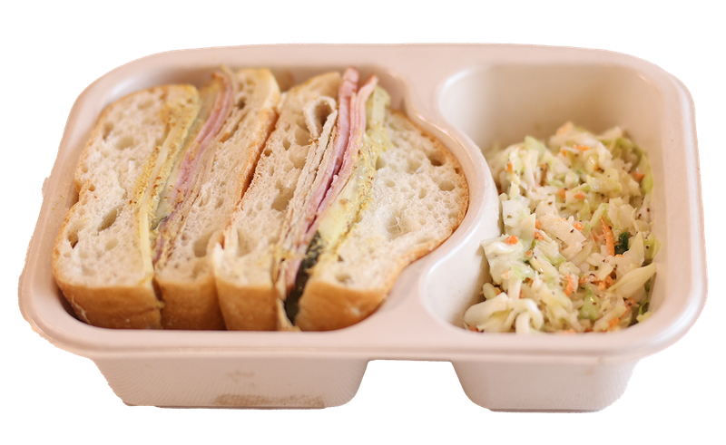 Cuban Sandwich (Roast Pork( w/ Slaw Side Salad