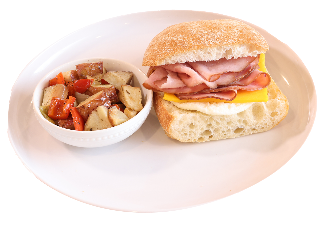 Ham, Egg & Cheese Ciabatta Breakfast Combo