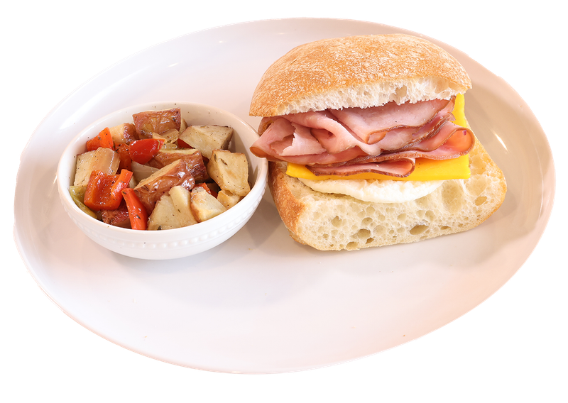 Ham, Egg & Cheese Ciabatta Breakfast Combo