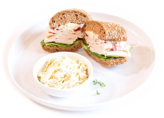 Tukey and Brie with Cranberry Tapenade