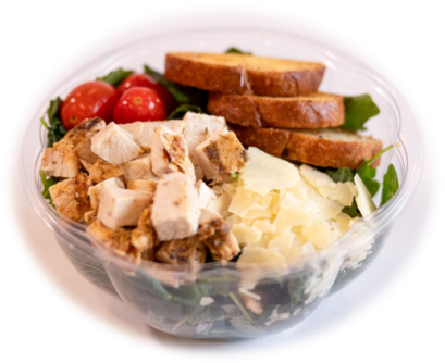 Baby Kale Caesar Salad with Grilled Chicken