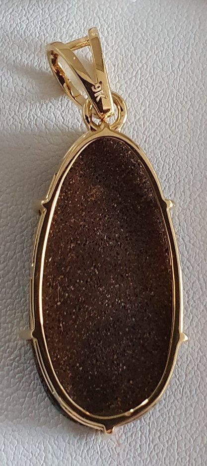 P6 Andamooka Opal Matrix Pendant in 9ct Gold Setting