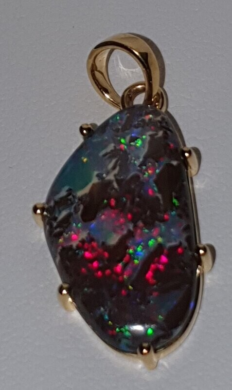 P8  Queensland Boulder Opal Pendant Set in 9ct Gold
