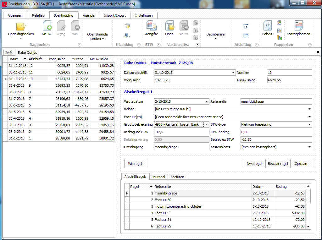 Boekhouden versie 13
