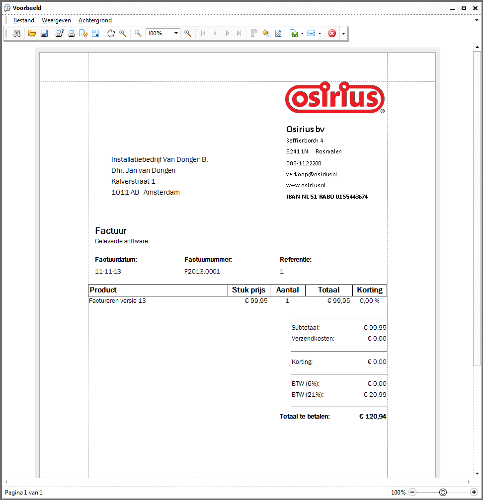 Factureren versie 13