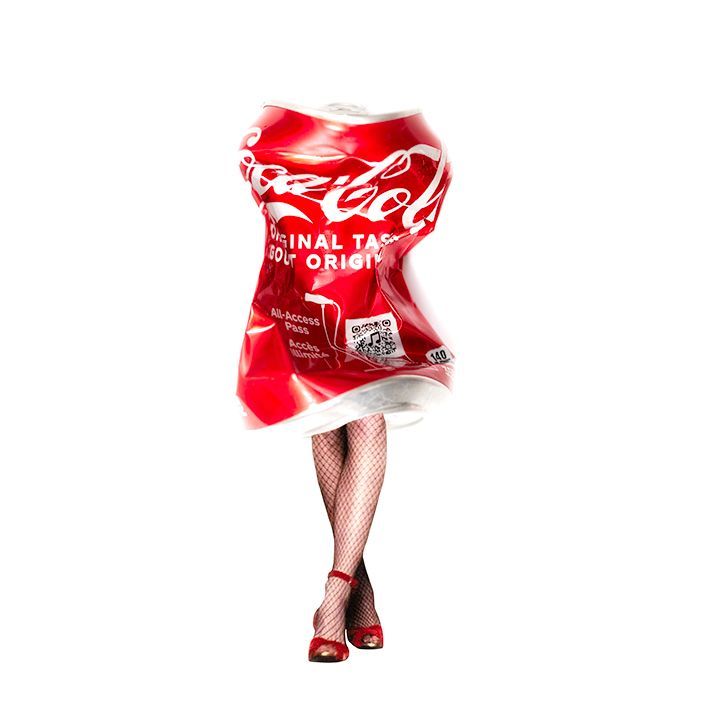 Coke Strapless Mini Dress